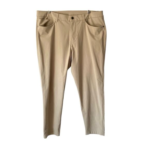 Lululemon Mens Tan Performance Golf Travel Casual Pants size 36x28 - Picture 1 of 7